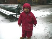 January 19, 2002.  After Elle's first snow.